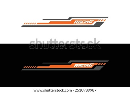  Vector race car stickers Stripe vector template EPS 10