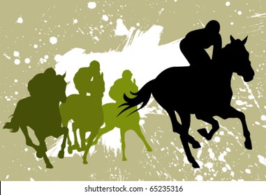 vector races silhouettes