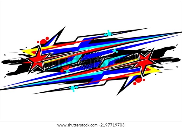 vector\
racing background design with blotchy line patterns and bright\
colors. looks good. suitable for car wrap\
designs