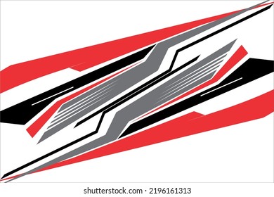 vector racing background design with bright colors such as red, gray and black on a white background