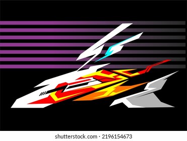 vector racing background design is suitable for wrapping cars or for mmt. racing background designs with very attractive line patterns and bright colors