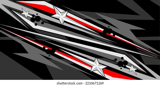 vector racing background design with unique line patterns and bright colors with star and circle effects