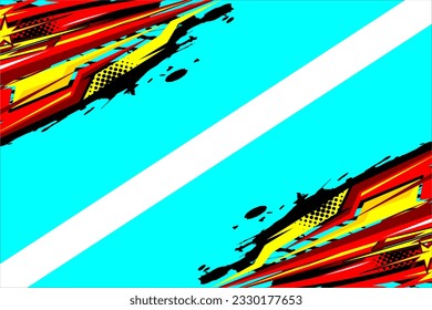 vector racing background design with a unique stripe pattern and with a mix of bright colors, with star effects, spots and spots suitable for wrapping designs