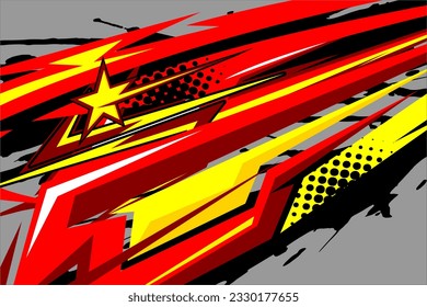 vector racing background design with a unique stripe pattern and with a mix of bright colors, with star effects, spots and spots suitable for wrapping designs