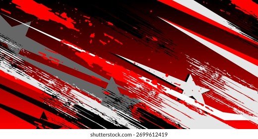 vector racing background design with unique line patterns and bright colors with star and circle effects