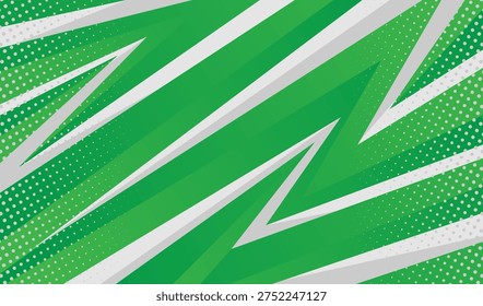 Vector racing background with green line elements, abstract sport design template
