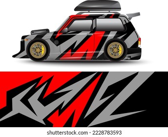 vector racing background for mini camper car wrap stickers and more
