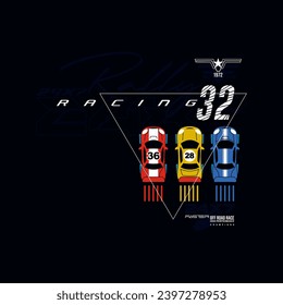 vector of racing car, racing 32, championship, design graphic illustration