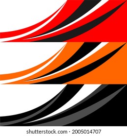 vector racing car decal design with curved lines