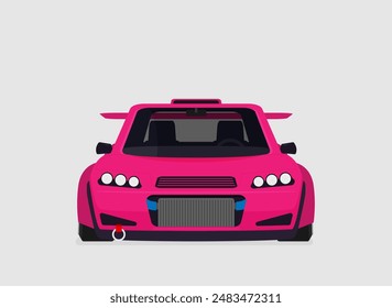 Coche de carreras de Vector aislado sobre fondo de color