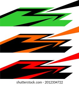 vector racing car logo with corner lines