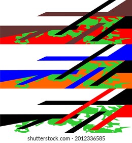 vector racing car logo with corner lines