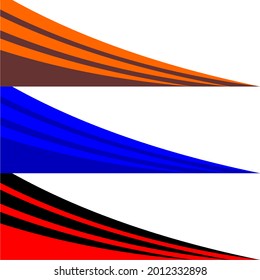 vector racing car logo with curved lines