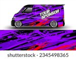 vector racing car wrap design for vehicle vinyl stickers and automotive company sticker livery	