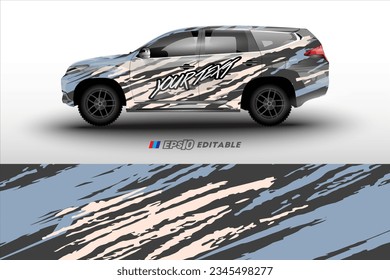 vector racing car wrap design for vehicle vinyl stickers and automotive company sticker livery	