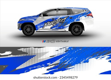 vector racing car wrap design for vehicle vinyl stickers and automotive company sticker livery	