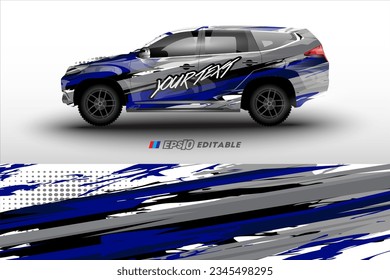 vector racing car wrap design for vehicle vinyl stickers and automotive company sticker livery	