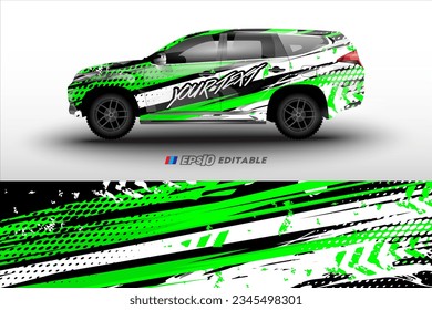 vector racing car wrap design for vehicle vinyl stickers and automotive company sticker livery	