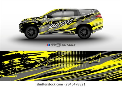 diseño de envoltura de coche de carreras vectoriales para pegatinas de vinilo de vehículos y pegamento de pegatinas de compañías automotrices	