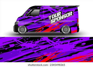 vector racing car wrap design for vehicle vinyl stickers and automotive company sticker livery	