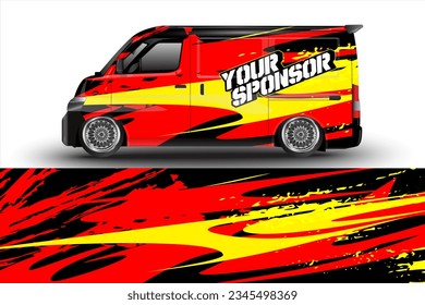 vector racing car wrap design for vehicle vinyl stickers and automotive company sticker livery	