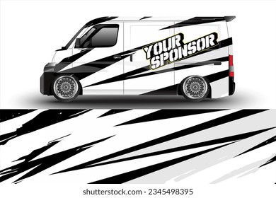 vector racing car wrap design for vehicle vinyl stickers and automotive company sticker livery	