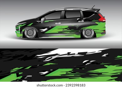 Diseño de ajuste de coche de carreras de vectores