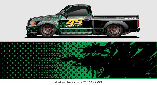 Vector Racing Car Wrap Design: Abstract Striped Background Kit for Vehicle Wraps, Race Cars, Rally, Adventure, and Livery