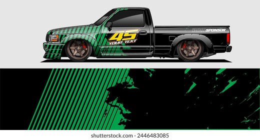 Vector Racing Car Wrap Design: Abstract Striped Background Kit for Vehicle Wraps, Race Cars, Rally, Adventure, and Livery