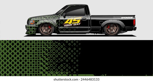 Diseño de envoltura de coche de carreras de Vector: Abstractas kit de fondo a rayas para envolturas de vehículos, coches de carreras, rally, aventura y librea