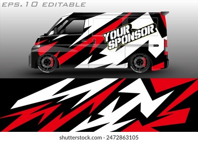 vector racing car wrap design for vehicle vinyl stickers and automotive company sticker livery