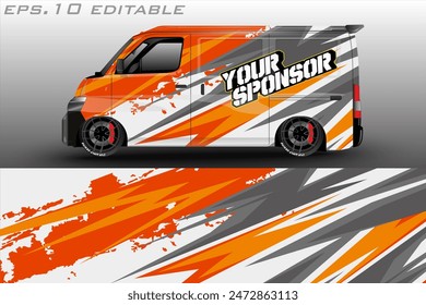 vector racing car wrap design for vehicle vinyl stickers and automotive company sticker livery