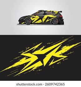 vector racing car wrap design.	