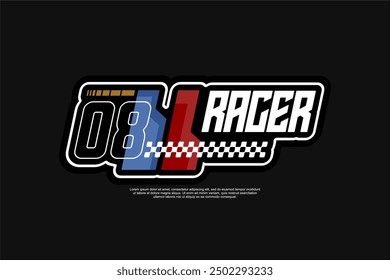 Vector Racing decal For motorcycle and cars Tshirt apparel