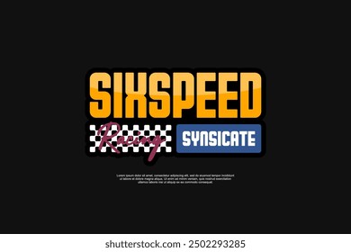 Vector Racing decal For motorcycle and cars Tshirt apparel