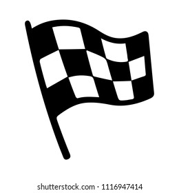 Vector Racing Flag Illustration, Start Finish Winner - Auto Car Competition