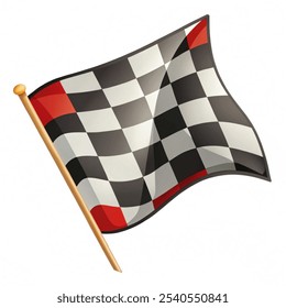 Vector Racing flag Vector illustration with white background