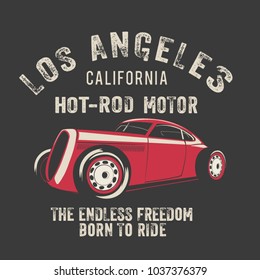 vector racing hot rod car illustration