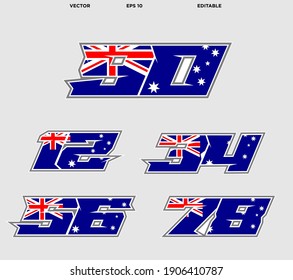 Vector racing number designs template