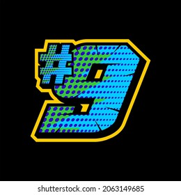 Vector racing number eazy to editable