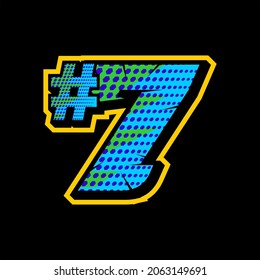 Vector racing number eazy to editable