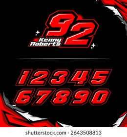 Números de carreras de Vector para motos y coches de arrastre	