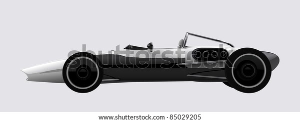 vector racing\
sports car concept in retro\
style