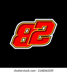 Vector racing start number easy to editable