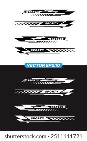 Vector racing stripe vector set Template EPS 10