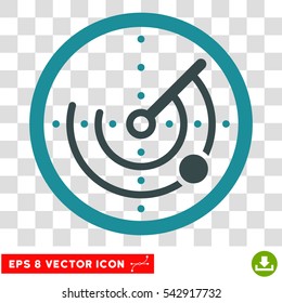Vector Radar EPS vector icon. Illustration style is flat iconic bicolor soft blue symbol on a transparent background.