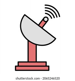 Vector Radar Filled Outline Icon Design
