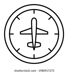 Vector Radar Outline Icon Design
