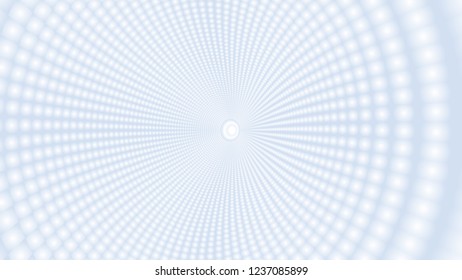 Vector radial blur special effect. Optical illusion of tunnel. Abstract background with perspective. Blurred background. Gradient effect. Abstract vector 3d effect. Illusion of halftone effect.