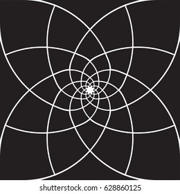 Vector radial flower graphic